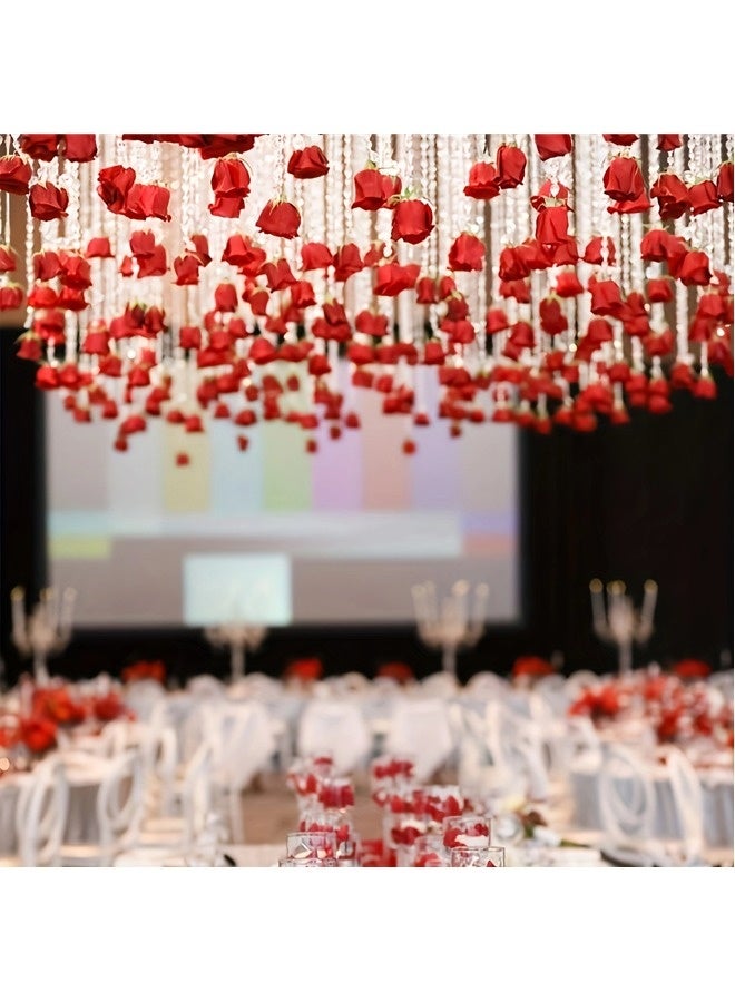 ShebSheb 30 Pcs Mini Red Rose Head Fake Red Roses Artificial Flowers for Home DIY Flower Wall Party Birthday Decor - Image 5
